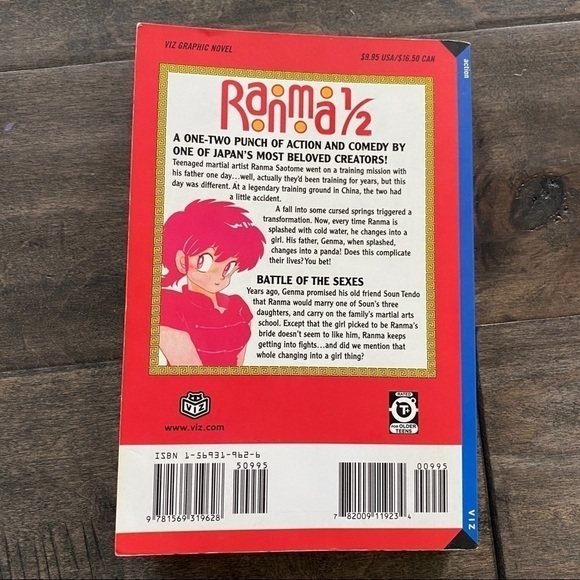 RANMA 1/2 Volume 1 Rumiko Takahashi English Manga Paperback Viz Media - Picture 2 of 3